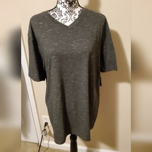 Faded Glory Charcoal V Neck T Shirt Men